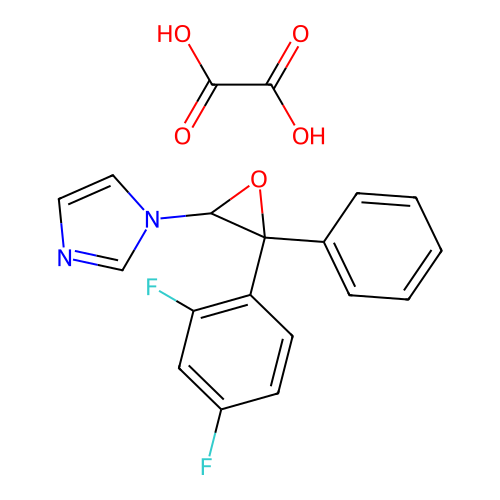 1H-Imidazole, 1-(3-(2,4-difluorophenyl)-3-phenyloxiranyl)-, ethanedioate structure