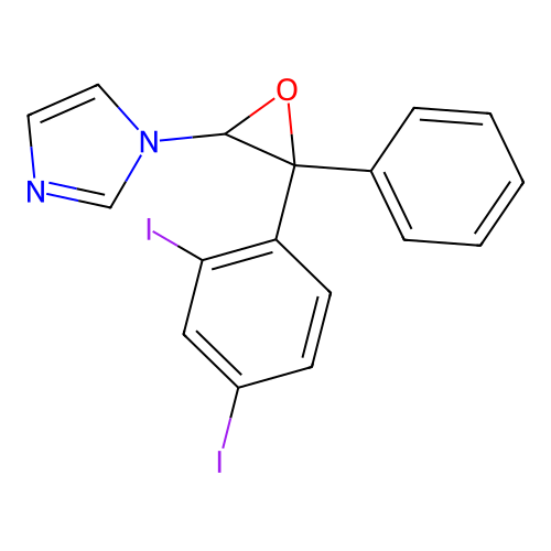 1H-Imidazole, 1-(3-(2,4-diiodophenyl)-3-phenyloxiranyl)- structure