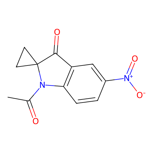Spiro(cyclopropane-1,2'(2H)-indol)-3'(1'H)-one, 1'-acetyl-5'-nitro- structure