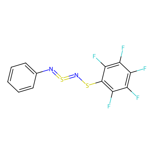 (2,3,4,5,6-Pentafluorophenyl)sulfanylimino-phenylimino-lambda4-sulfane structure