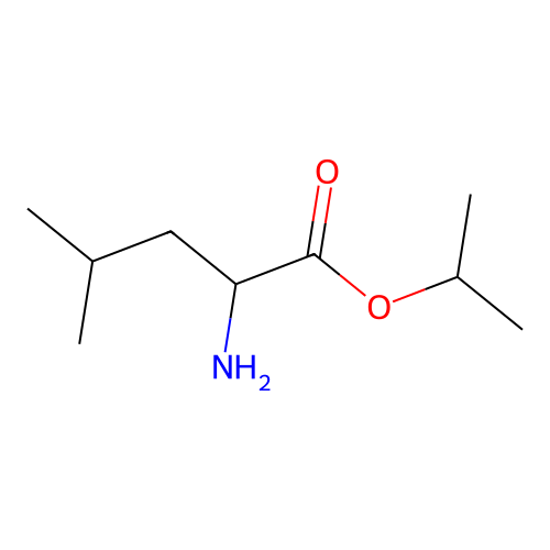 Propan-2-yl 2-amino-4-methylpentanoate structure