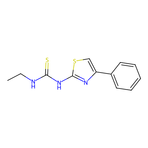 Thiourea, N-ethyl-N'-(4-phenyl-2-thiazolyl)- structure
