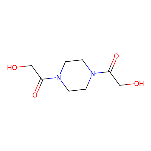 2-Hydroxy-1-[4-(2-hydroxyacetyl)piperazin-1-yl]ethanone structure