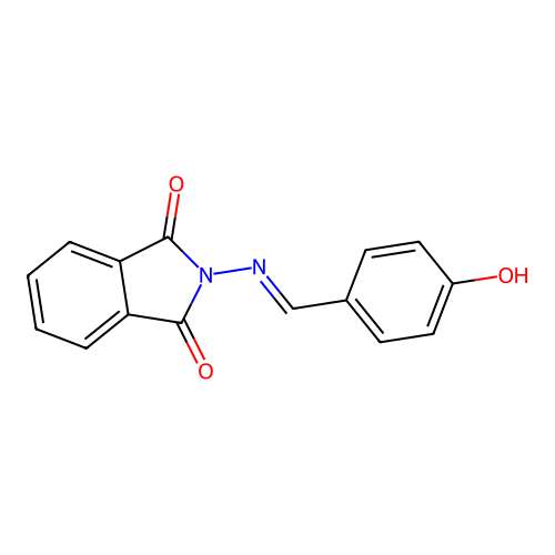 2-[(4-Hydroxyphenyl)methylideneamino]isoindole-1,3-dione structure