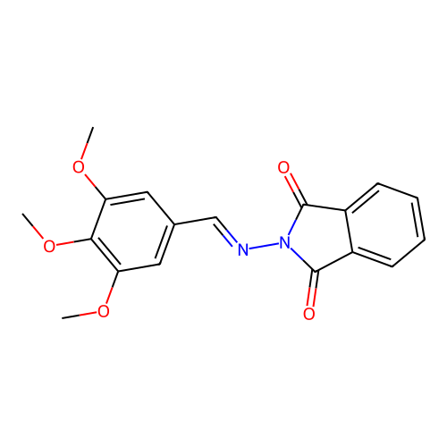 2-[(3,4,5-Trimethoxyphenyl)methylideneamino]isoindole-1,3-dione structure