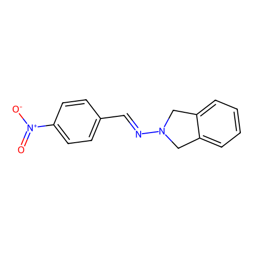 2H-Isoindole-2-amine, 1,3-dihydro-N-((4-nitrophenyl)methylene)- structure