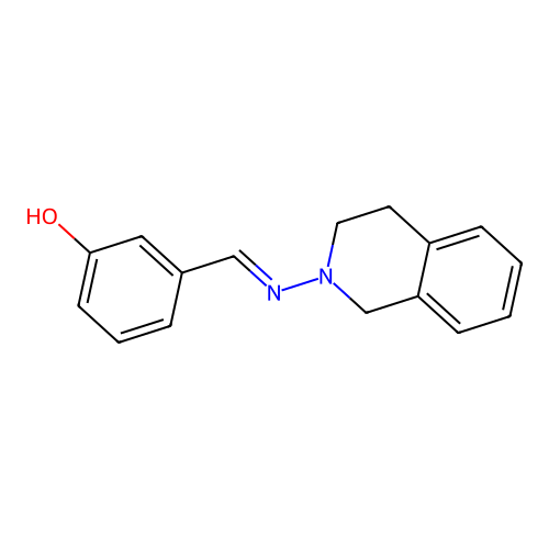 3-(3,4-dihydro-1H-isoquinolin-2-yliminomethyl)phenol structure