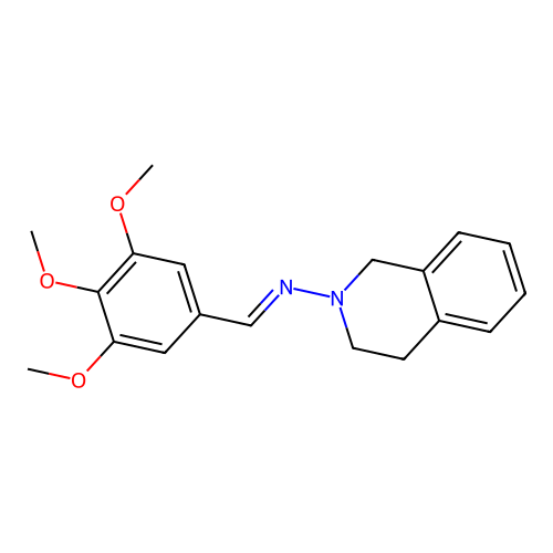 2(1H)-Isoquinolinamine, 3,4-dihydro-N-((3,4,5-trimethoxyphenyl)methylene)- structure