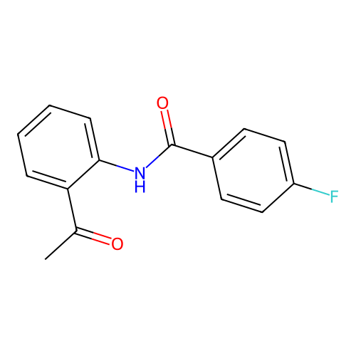 N-(2-acetylphenyl)-4-fluorobenzamide structure