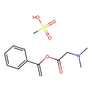 Methanesulfonic acid;1-phenylethenyl 2-(dimethylamino)acetate structure