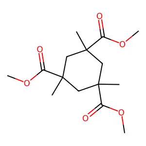 Trimethyl 1,3,5-trimethylcyclohexane-1,3,5-tricarboxylate structure