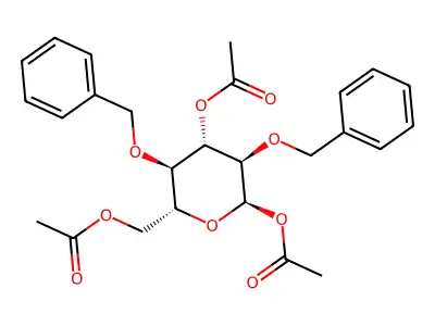 1,4,6-Tri-O-acetyl-2,3-O-carbonyl-alpha-D-mannopyranose structure
