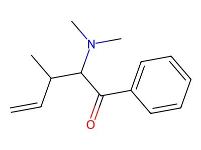 2-(Dimethylamino)-3-methyl-1-phenylpent-4-en-1-one structure