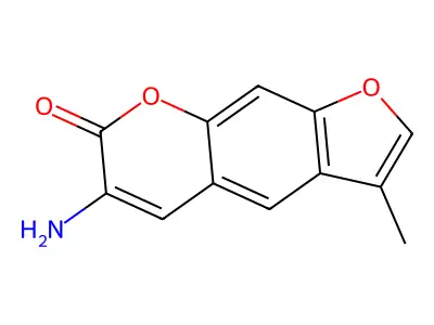 3-Amino-4'-methylpsoralen structure