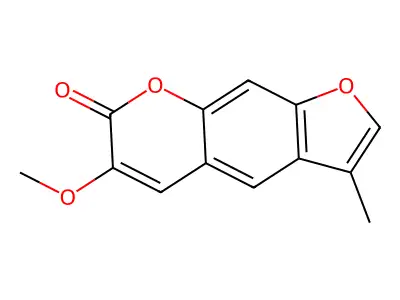 3-Methoxy-4'-methylpsoralen structure
