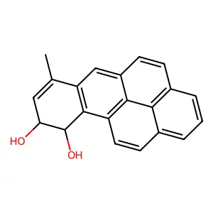(trans)-9,10-Dihydro-7-methylbenzo(a)pyrene-9,10-diol structure