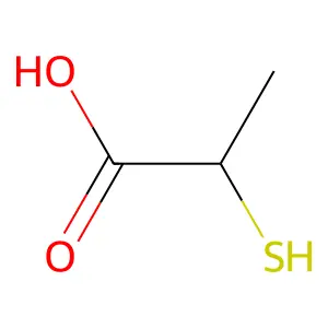 (+-)-2-Mercaptopropionic acid structure