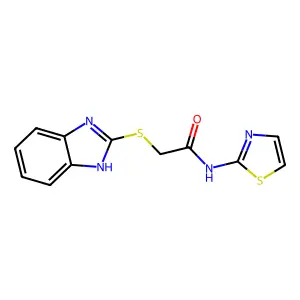 2-(1H-Benzimidazol-2-ylsulfanyl)-N-(1,3-thiazol-2-yl)acetamide structure
