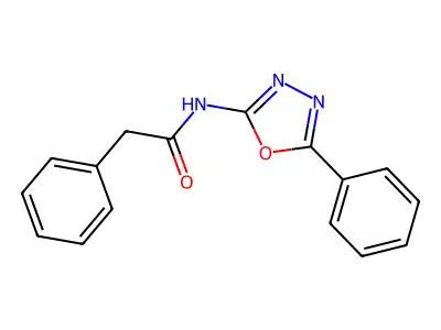 2-phenyl-N-(5-phenyl-1,3,4-oxadiazol-2-yl)acetamide structure