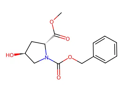 1-Benzyl 2-methyl 4-hydroxypyrrolidine-1,2-dicarboxylate structure