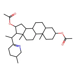 [16-acetyloxy-10,13-dimethyl-17-[1-(3-methyl-2,3,4,5-tetrahydropyridin-6-yl)ethyl]-2,3,4,5,6,7,8,9,11,12,14,15,16,17-tetradecahydro-1H-cyclopenta[a]phenanthren-3-yl] acetate structure