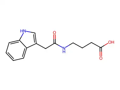 4-(2-1H-Indol-3-yl-acetylamino)-butyric acid structure