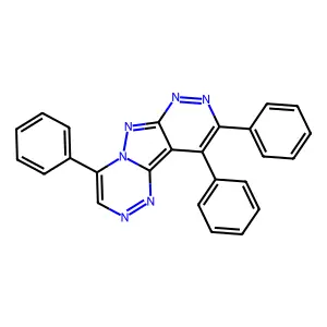 4,9,10-Triphenylpyridazino(3',4':3,4)pyrazolo(5,1-c)(1,2,4)triazine structure