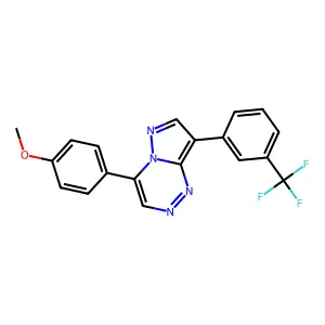 4-(4-Methoxyphenyl)-8-[3-(trifluoromethyl)phenyl]pyrazolo[5,1-c][1,2,4]triazine structure