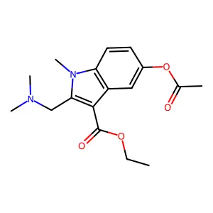 ethyl 5-(acetyloxy)-2-[(dimethylamino)methyl]-1-methyl-1H-indole-3-carboxylate structure