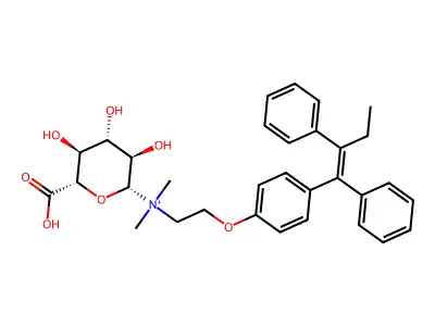Tamoxifen N-beta-D-glucosiduronic acid structure