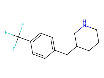 3-{[4-(Trifluoromethyl)phenyl]methyl}piperidine structure