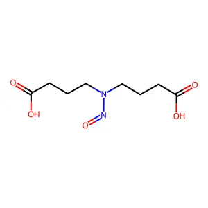 Butanoic acid, 4-(3-carboxypropylnitrosoamino)- structure