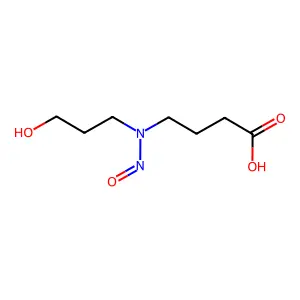 Butanoic acid, 4-((3-hydroxypropyl)nitrosoamino)- structure