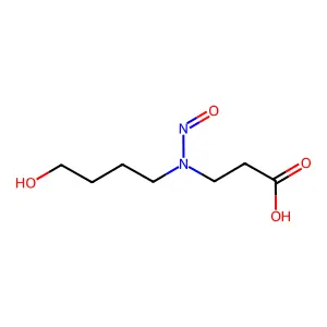 3-[(4-Hydroxybutyl)(nitroso)amino]propanoic acid structure