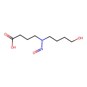 4-[(4-Hydroxybutyl)(nitroso)amino]butanoic acid structure