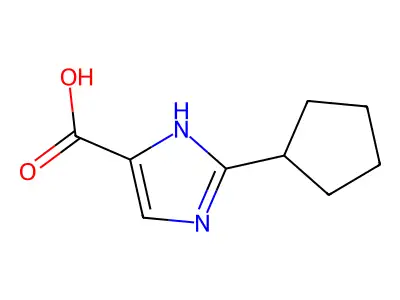 2-cyclopentyl-1H-imidazole-4-carboxylic acid structure