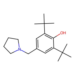 2,6-Ditert-butyl-4-(1-pyrrolidinylmethyl)phenol structure