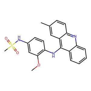 Methanesulfonanilide, 3'-methoxy-4'-((2-methyl-9-acridinyl)amino)- structure