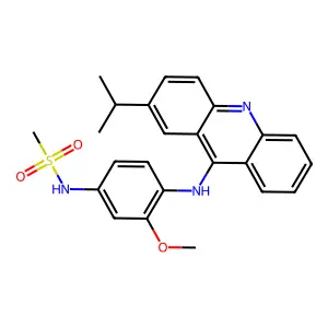 Methanesulfonanilide, 4'-((2-isopropyl-9-acridinyl)amino)-3'-methoxy- structure
