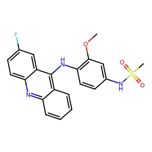 Methanesulfonanilide, 4'-((2-fluoro-9-acridinyl)amino)-3'-methoxy- structure