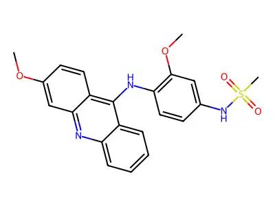 Methanesulfonanilide, 3'-methoxy-4'-((3-methoxy-9-acridinyl)amino)- structure