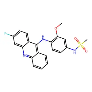 Methanesulfonanilide, 4'-((3-fluoro-9-acridinyl)amino)-3'-methoxy- structure