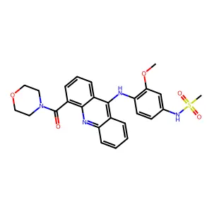Methanesulfonanilide, 3'-methoxy-4'-((4-(morpholinocarbonyl)-9-acridinyl)amino)- structure