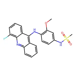 Methanesulfonanilide, 4'-((4-fluoro-9-acridinyl)amino)-3'-methoxy- structure