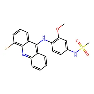 Methanesulfonanilide, 4'-((4-bromo-9-acridinyl)amino)-3'-methoxy- structure