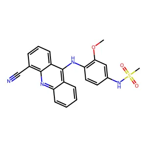 Methanesulfonanilide, 4'-((4-cyano-9-acridinyl)amino)-3'-methoxy- structure