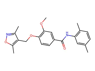 4-[(3,5-dimethyl-1,2-oxazol-4-yl)methoxy]-N-(2,5-dimethylphenyl)-3-methoxybenzamide structure