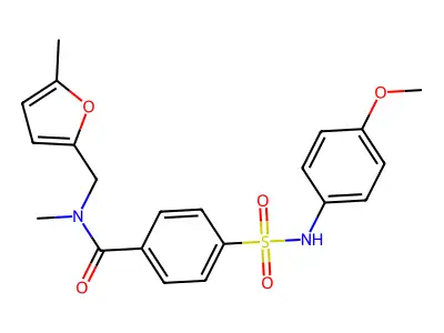 4-[(4-methoxyphenyl)sulfamoyl]-N-methyl-N-[(5-methylfuran-2-yl)methyl]benzamide structure