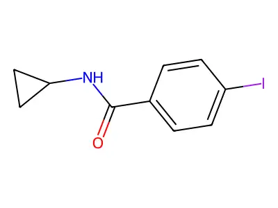 N-cyclopropyl-4-iodobenzamide structure