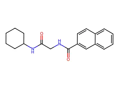 N-[2-(cyclohexylamino)-2-oxoethyl]naphthalene-2-carboxamide structure